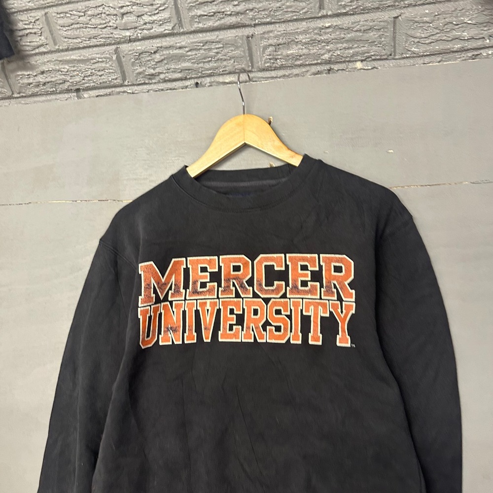 Jansport Mercer University Crewneck Sweatshirt Black Orange Logo Size S